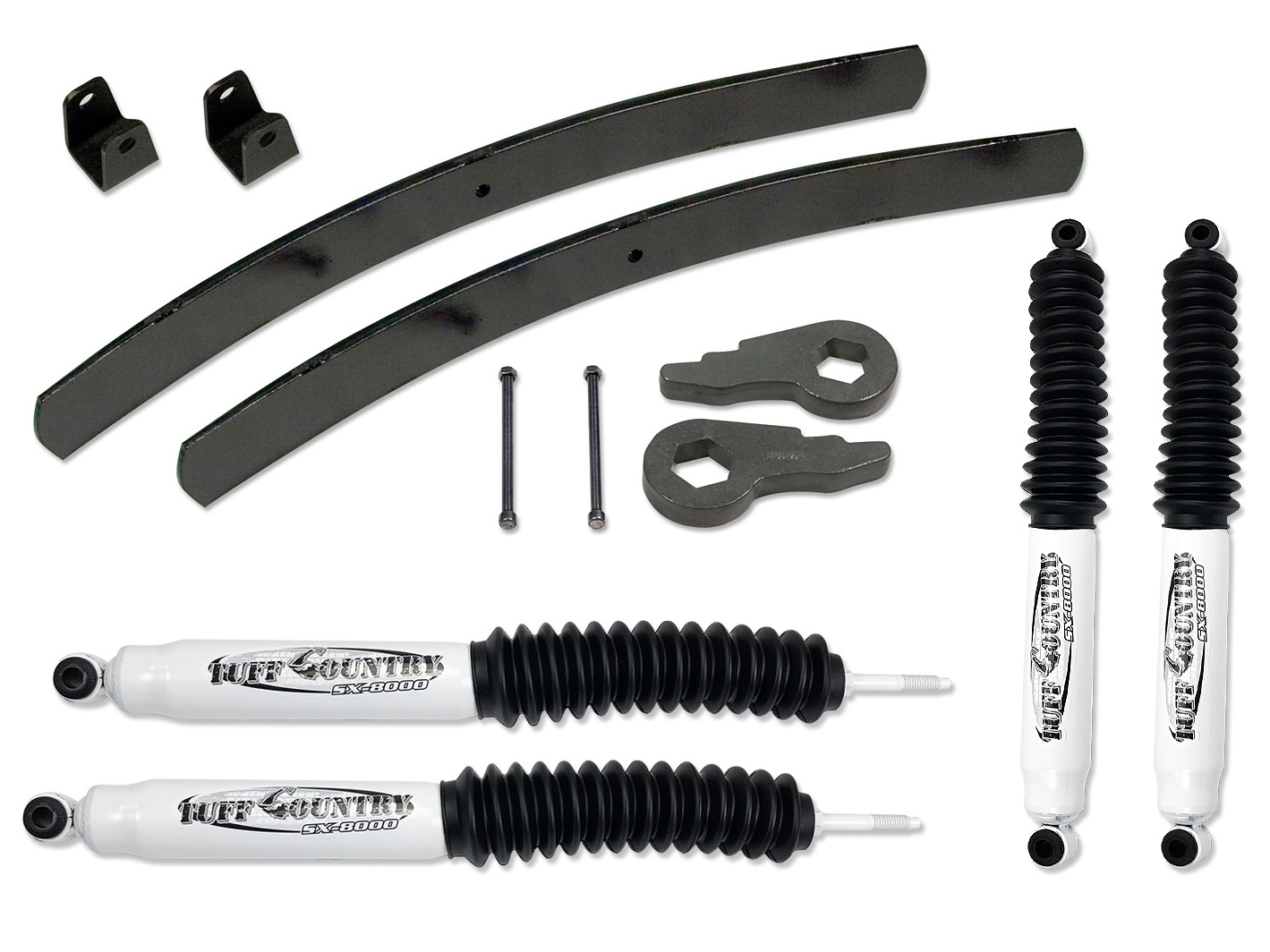 Tuff Country 12954 2" Lift Kit (w/Rear add-a-leafs) with No Shocks (vehicle has purple marked factory torsion bar keys) 4x4 & 2wd for Chevy Silverado 2500HD 2001-2010 Tuff Country 12954 2" Lift Kit (w/Rear add-a-leafs) with No Shocks (vehicle has purple marked factory torsion bar keys) 4x4 & 2wd for Chevy Silverado 2500HD 2001-2010